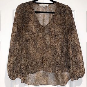 Lovers + Friends Leopard Print Blouse